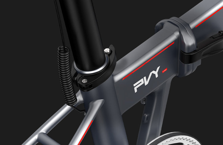 PVY LIBON Folding Mini E-bike (bike to work scheme/cycle to work scheme ireland) - Suspension Fork - Seatpost Battery Lock