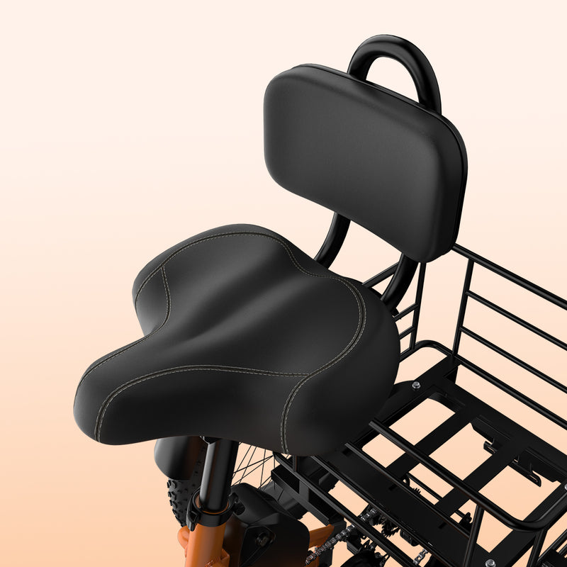 Padded Ergonomic Saddle with Backrest